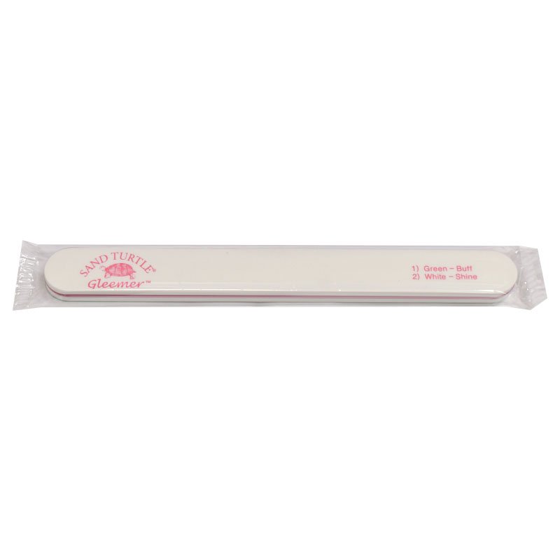 Soft Touch Sand Turtle Gleemer Shine Buffer Nail File Double Sided - Green/White