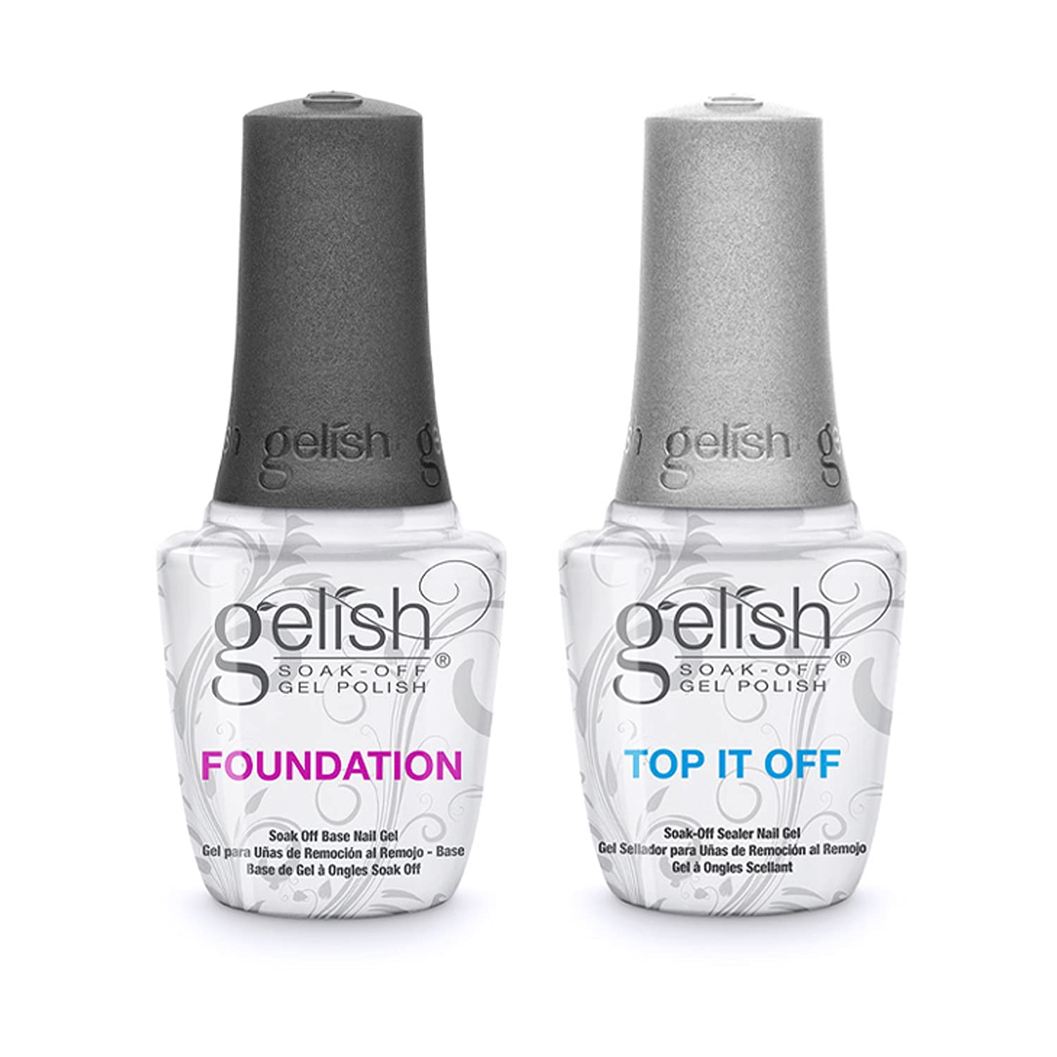 Gelish Dynamic Duo Soak Off Gel Nail Polish - Foundation Base and Top Sealer