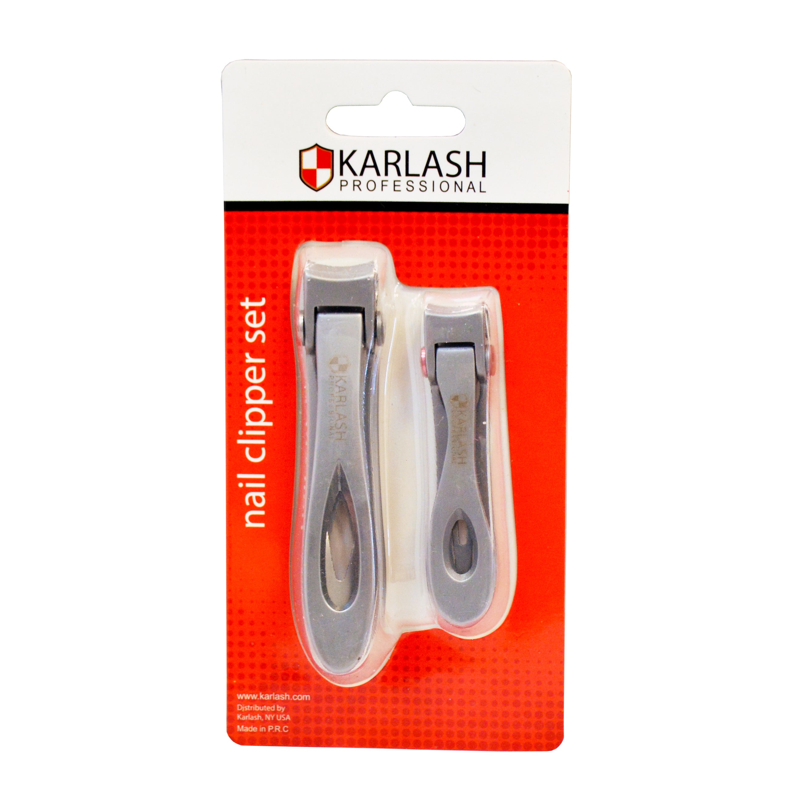 Karlash Stainless Steel Toe and Nail Clipper with Ring Lock System Duo Kit 2 Piece Set