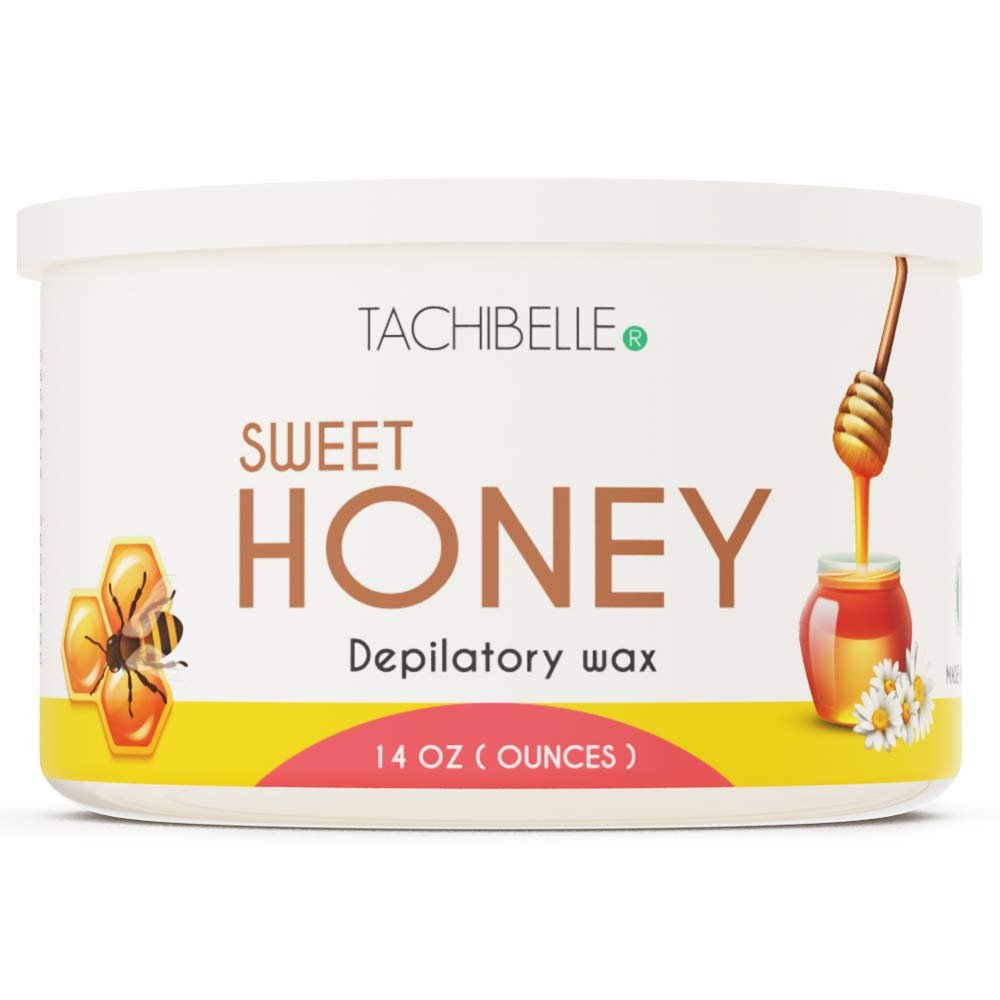 Tachibelle Depilatory Wax Hair Removal Sweet Honey Wax 14 Oz