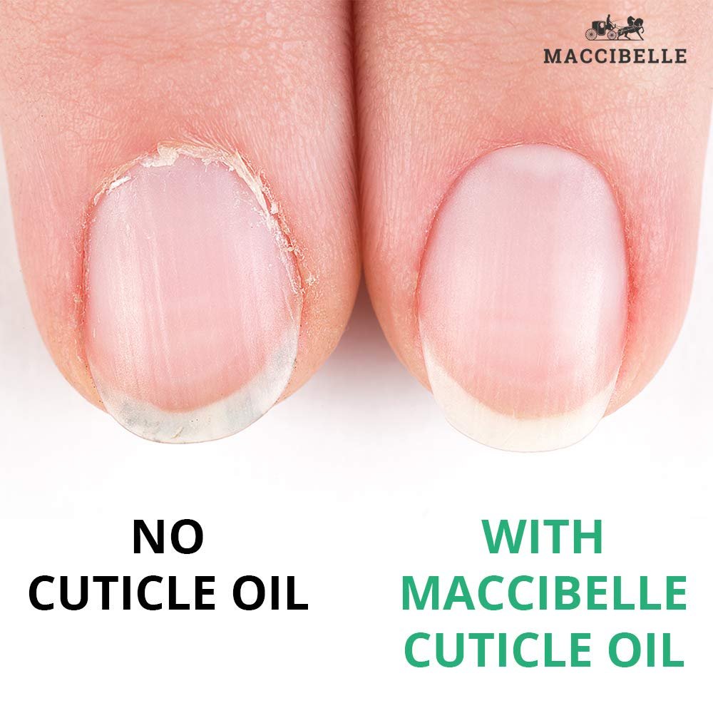 Maccibelle Cuticle Oil Heals Dry Cracked Cuticles 0.5 oz 2 Bottles (Tea Tree Lavender)