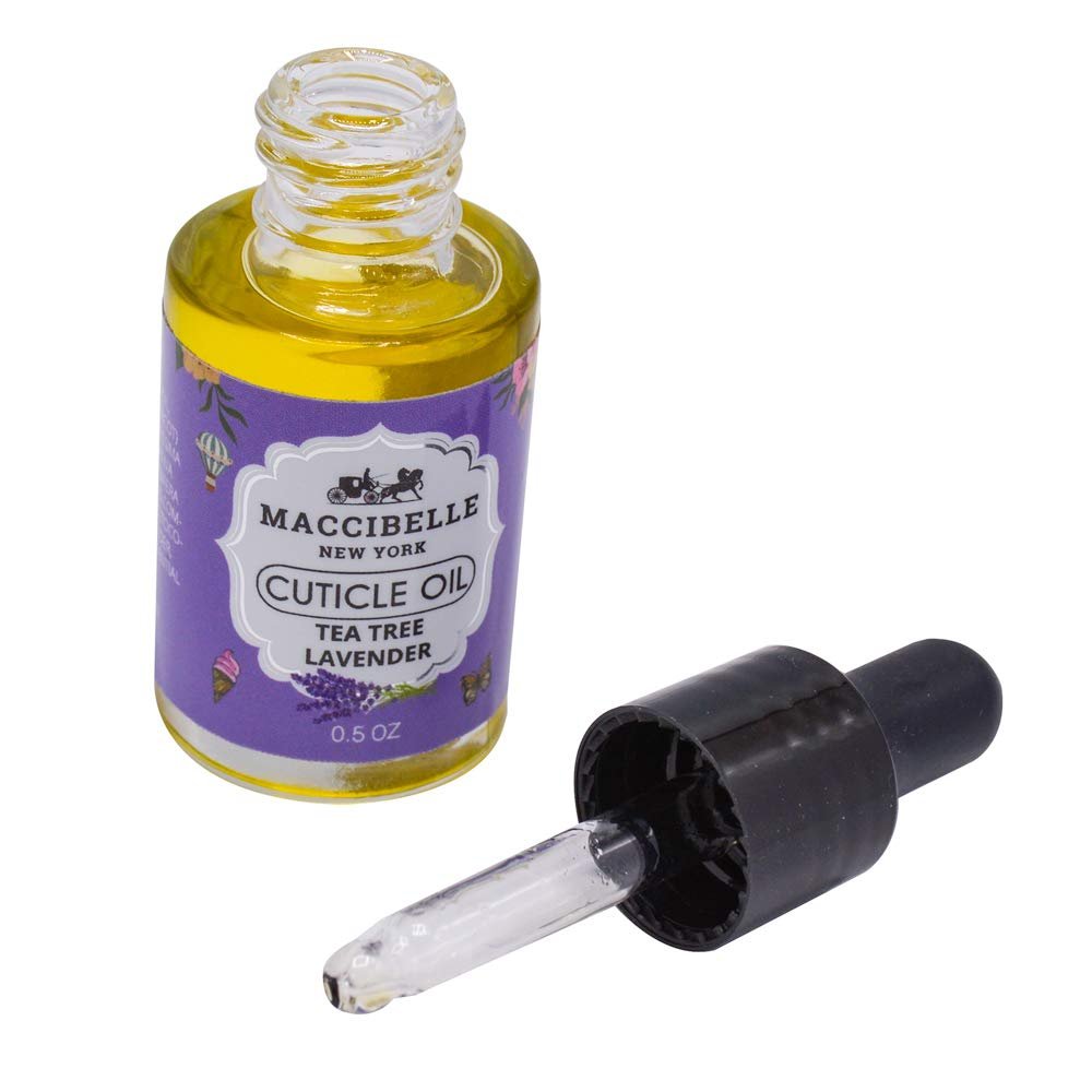 Maccibelle Cuticle Oil Heals Dry Cracked Cuticles 0.5 oz 2 Bottles (Tea Tree Lavender)