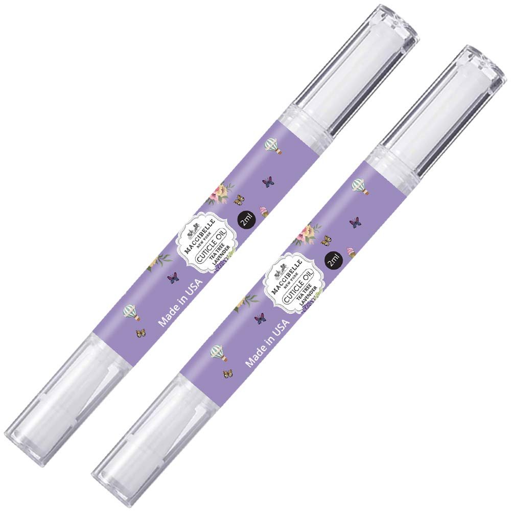 Maccibelle 2 PCS Pure Cuticle & Nail Oil Pen 2ml Heals Dry Cracked Cuticles.